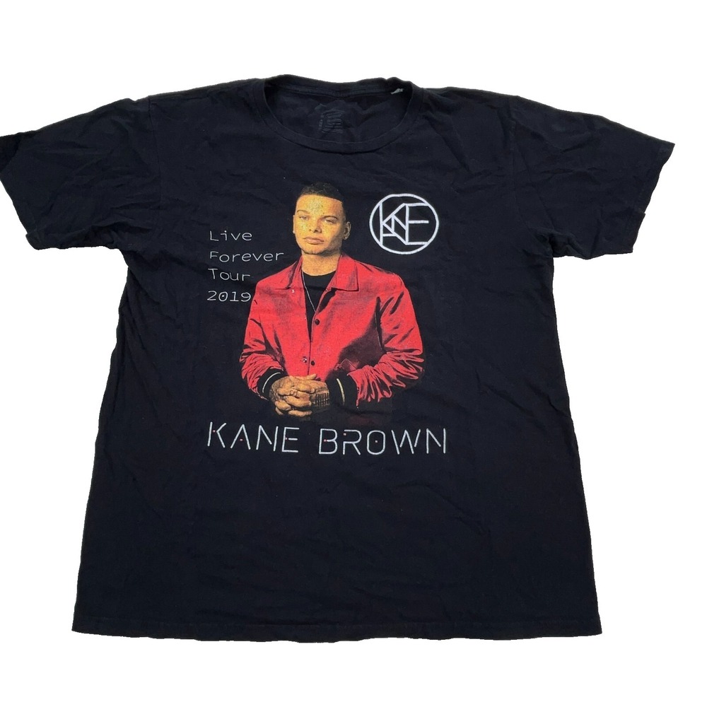 Kane Brown Shirt Men Large Black Band ‎ Tee Country Music Concert Tour 2 Sided